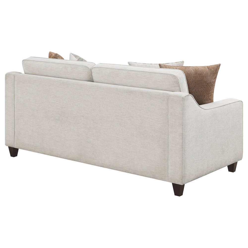 Christine Upholstered Sloped Arm Sofa Beige. Picture 7