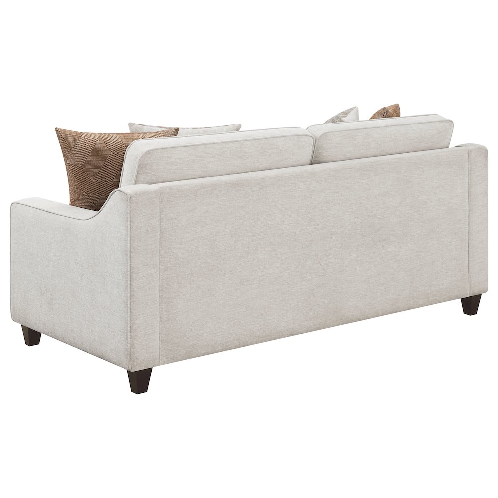 Christine 3-piece Upholstered Sloped Arm Sofa Set Beige. Picture 4