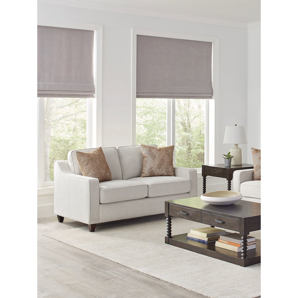 Christine Upholstered Sloped Arm Loveseat Beige. Picture 9