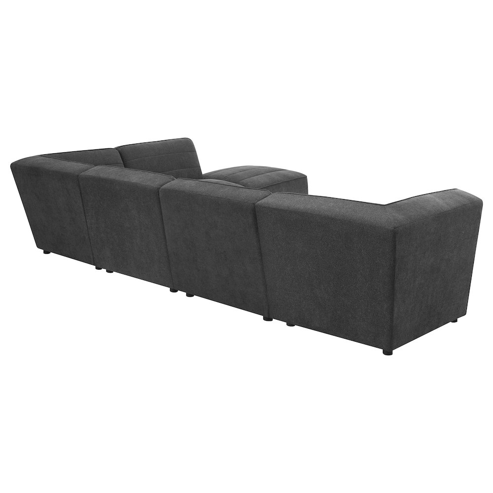 Sunny 6-piece Upholstered Modular Sectional Sofa Charcoal. Picture 4