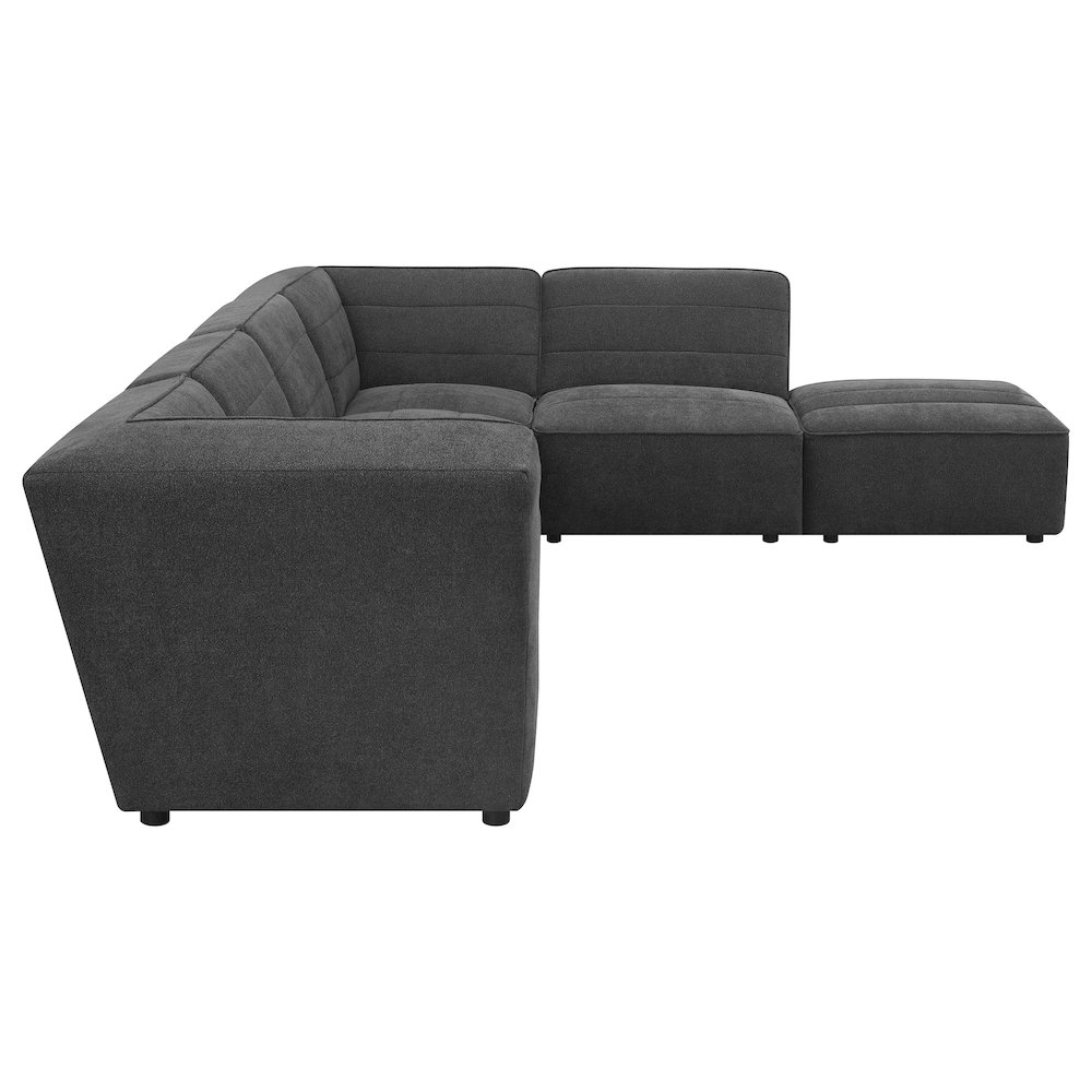 Sunny 6-piece Upholstered Modular Sectional Sofa Charcoal. Picture 5