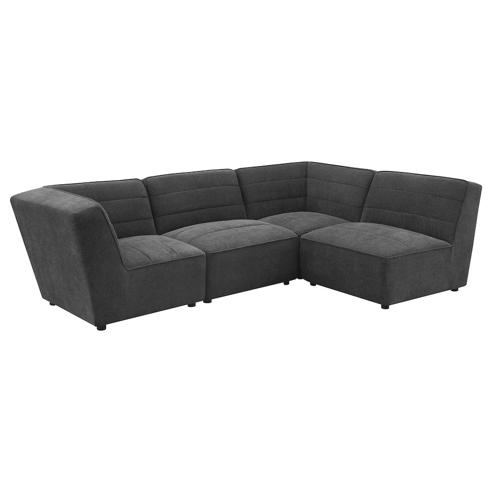 Sunny Upholstered Corner Chair Dark Charcoal. Picture 9