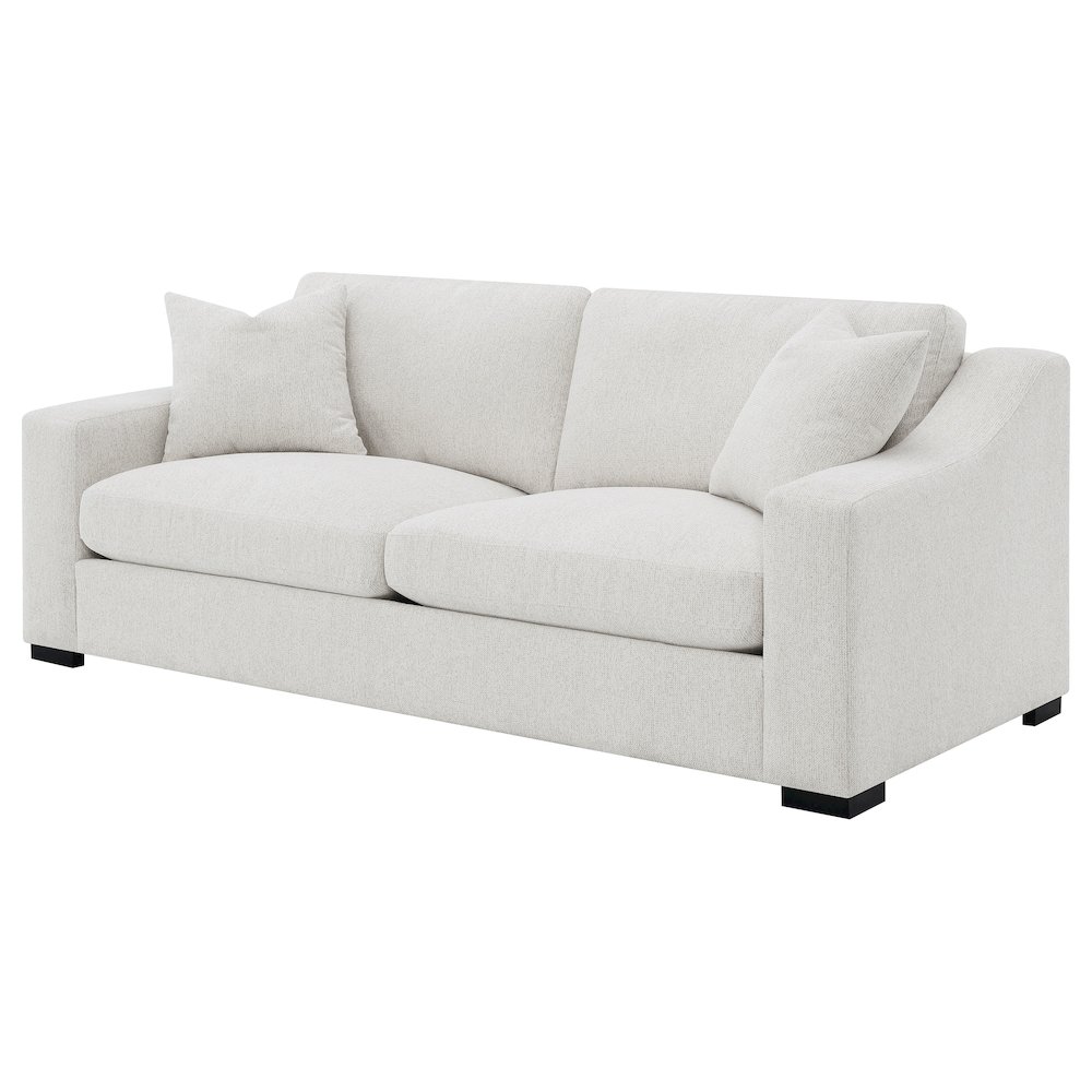 Ashlyn Fabric Upholstered Track Arm Sofa Sand. Picture 3