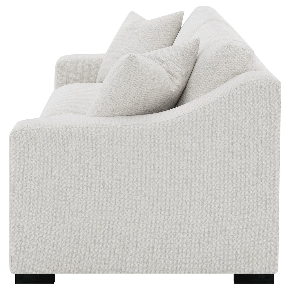 Ashlyn Fabric Upholstered Track Arm Sofa Sand. Picture 4