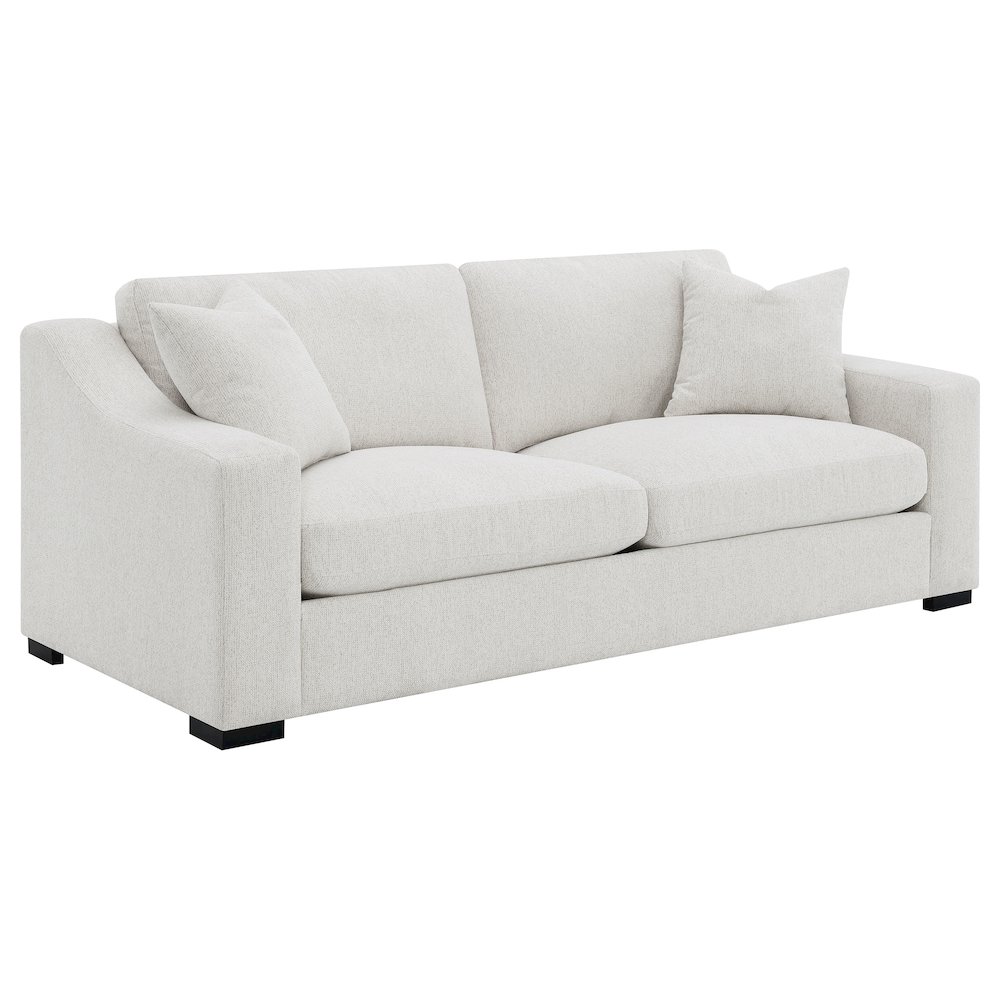 Ashlyn 2-piece Upholstered Track Arm Sofa Set Sand. Picture 2