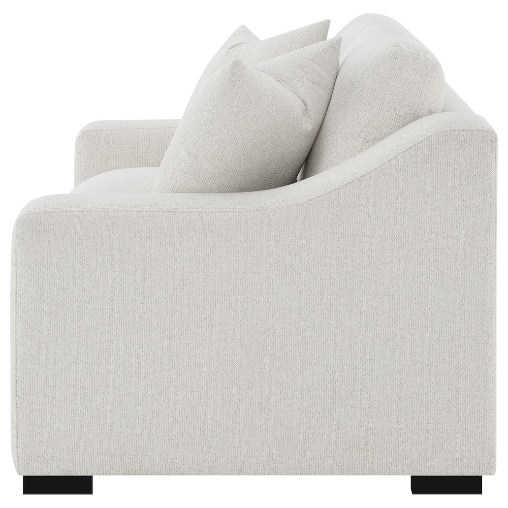 Ashlyn Fabric Upholstered Track Arm Loveseat Sand. Picture 4