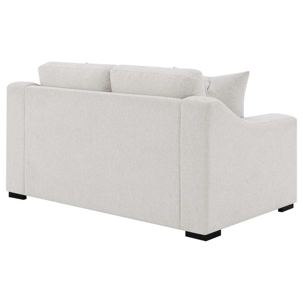 Ashlyn Fabric Upholstered Track Arm Loveseat Sand. Picture 6
