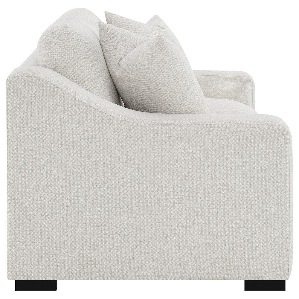 Ashlyn Fabric Upholstered Track Arm Loveseat Sand. Picture 7