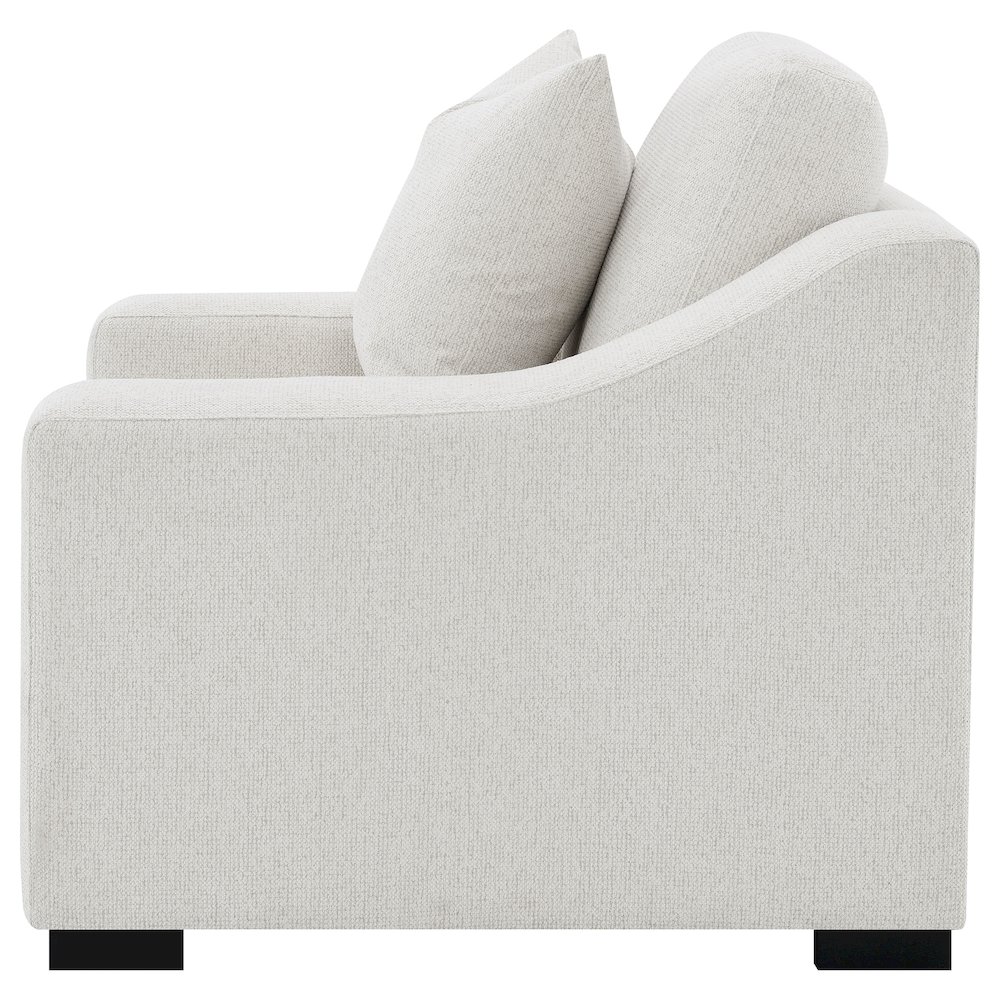 Ashlyn Fabric Upholstered Track Arm Accent Chair Sand. Picture 4