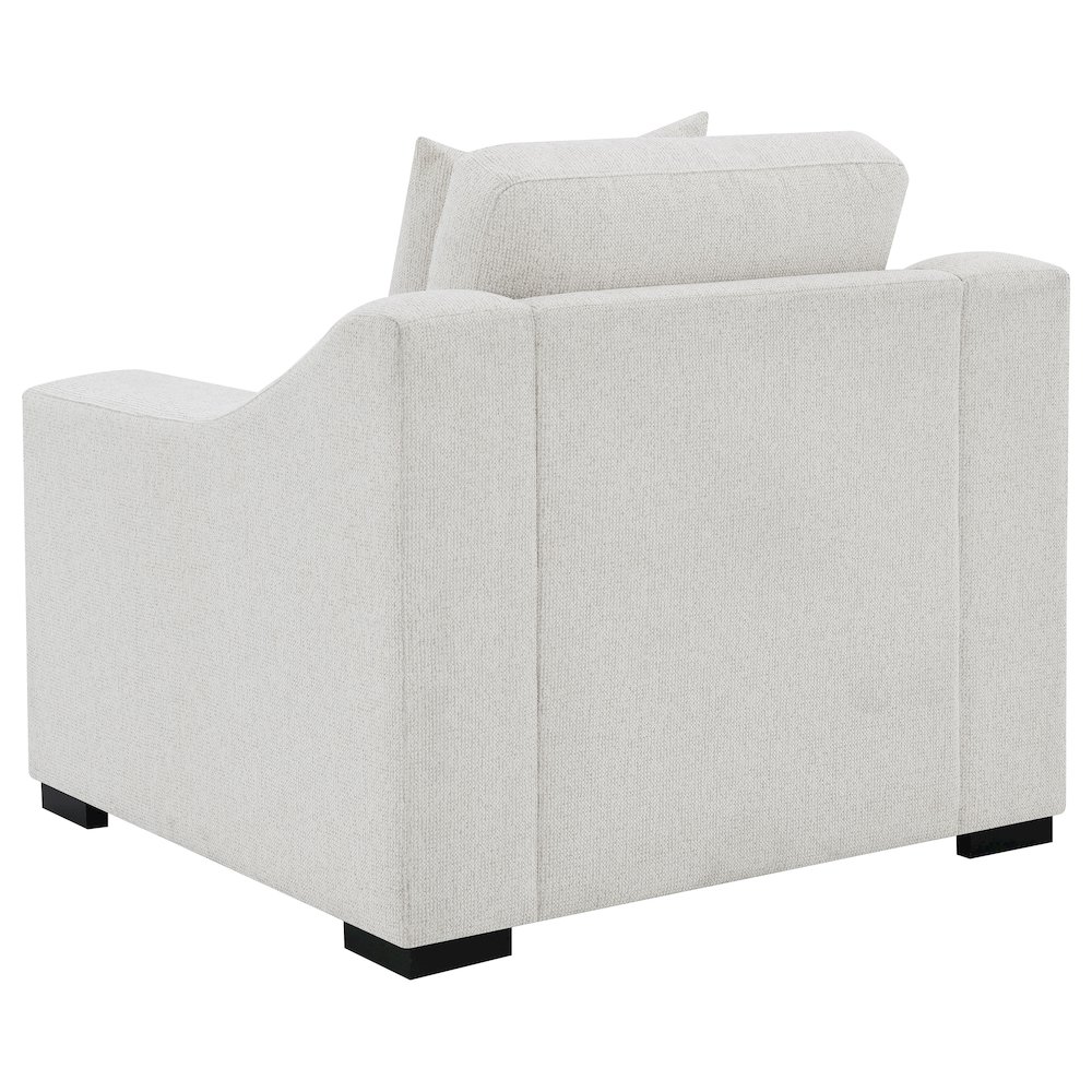 Ashlyn Fabric Upholstered Track Arm Accent Chair Sand. Picture 5
