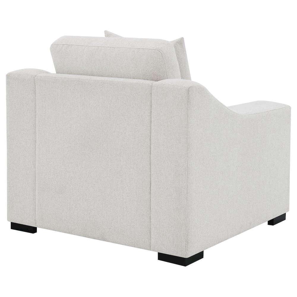 Ashlyn Fabric Upholstered Track Arm Accent Chair Sand. Picture 6