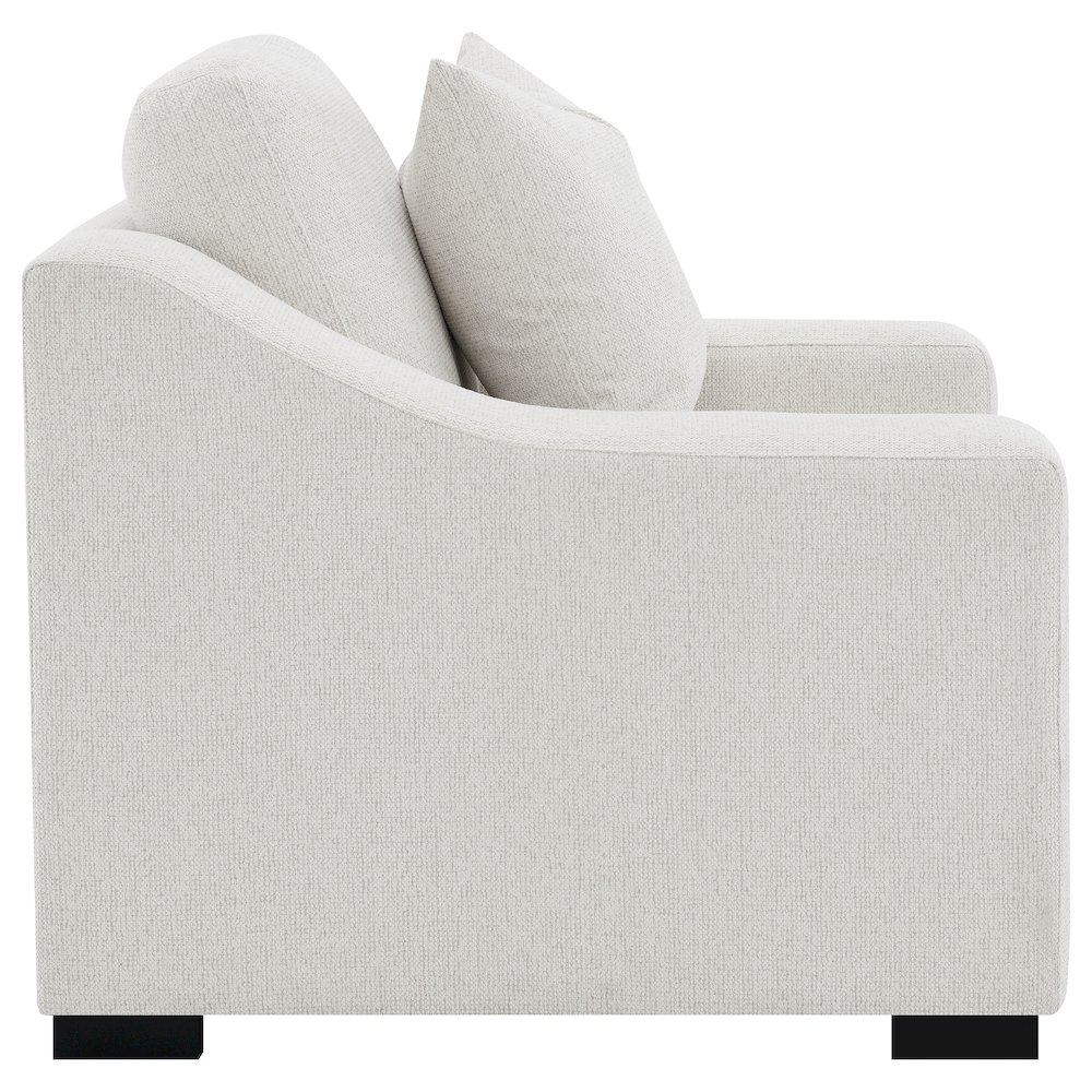 Ashlyn Fabric Upholstered Track Arm Accent Chair Sand. Picture 7