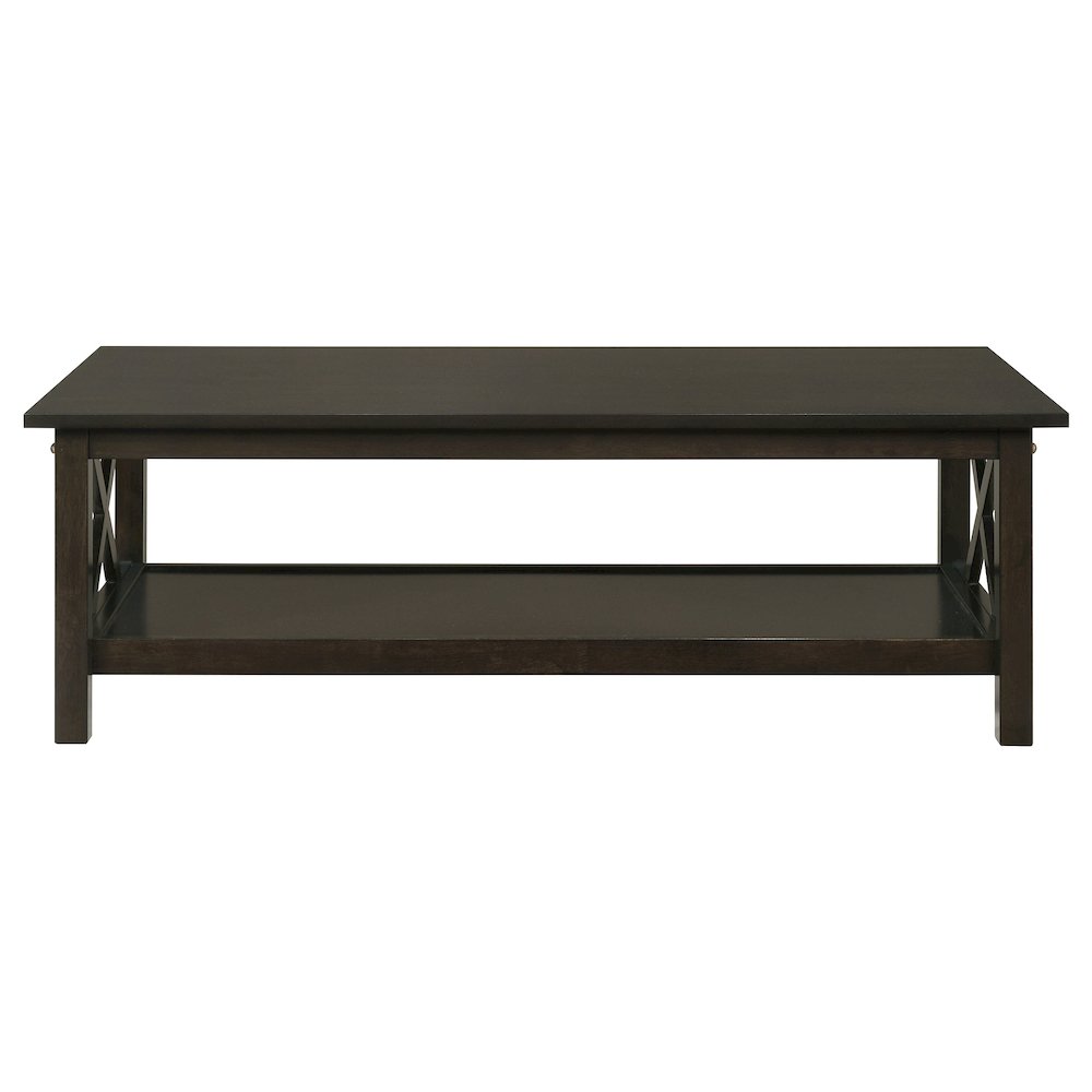 Rachelle 3-piece Rectangular Coffee Table Set Deep Merlot. Picture 3