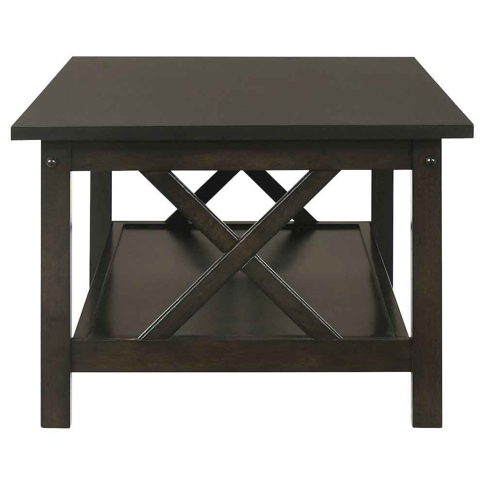 Rachelle 3-piece Rectangular Coffee Table Set Deep Merlot. Picture 4