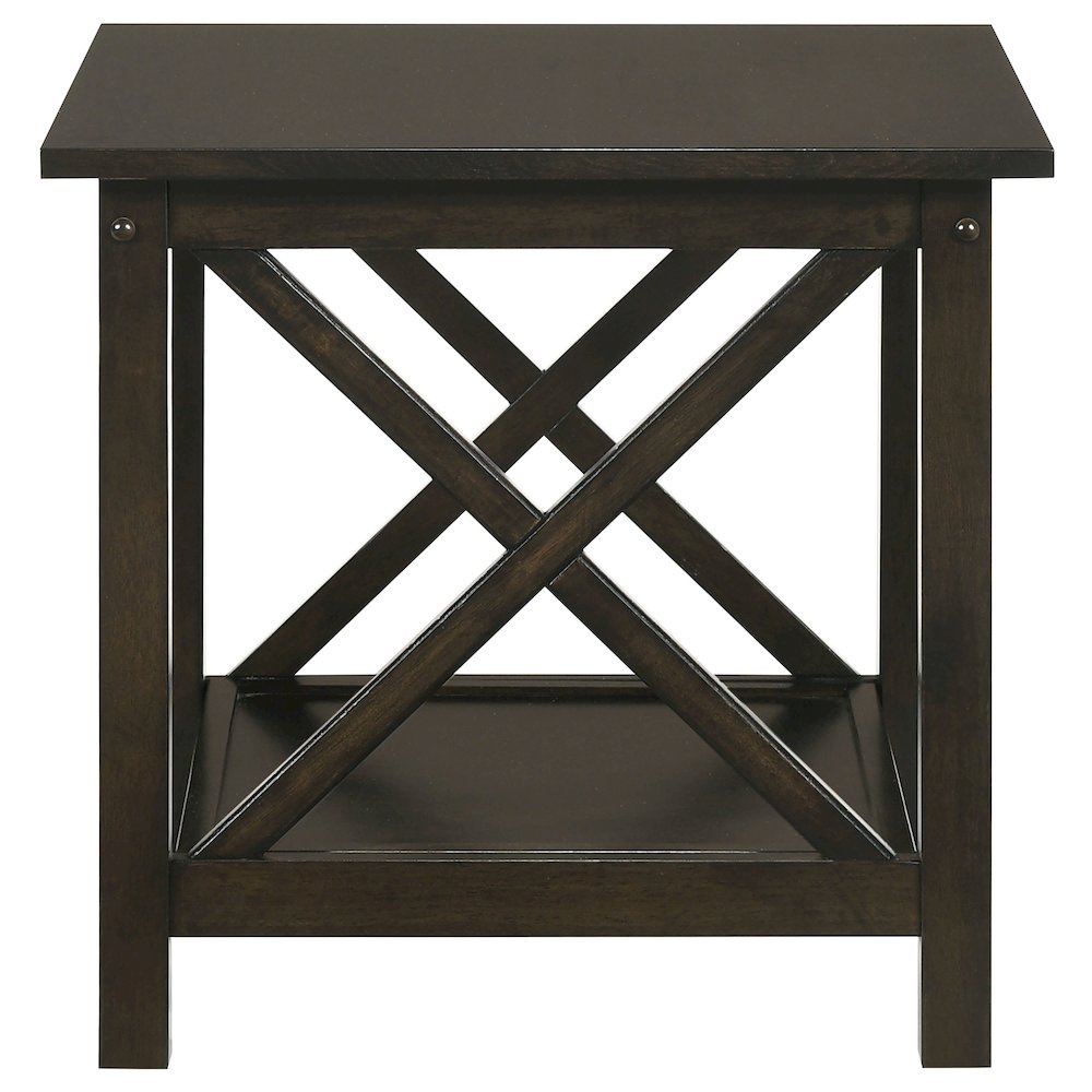 Rachelle 3-piece Rectangular Coffee Table Set Deep Merlot. Picture 8