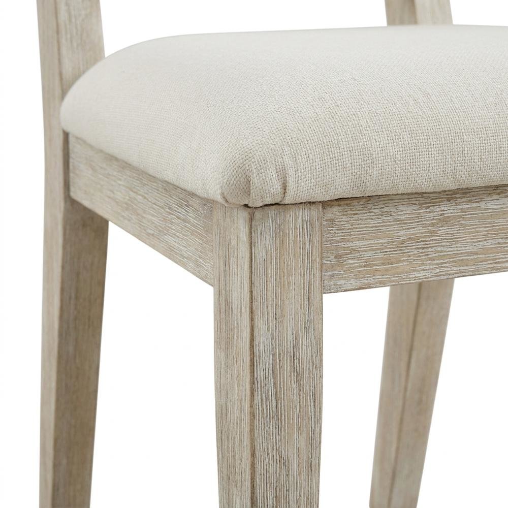 Wood Farmhouse Upholstered Dining Side Chairs with Cushioned Seat, Set of 2. Picture 6
