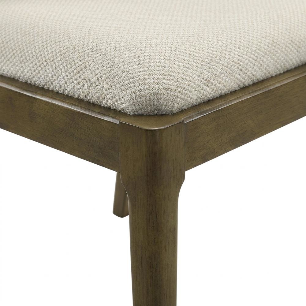 Fabric-Upholstered Dining Side Chairs, Brown, Set of 2. Picture 6