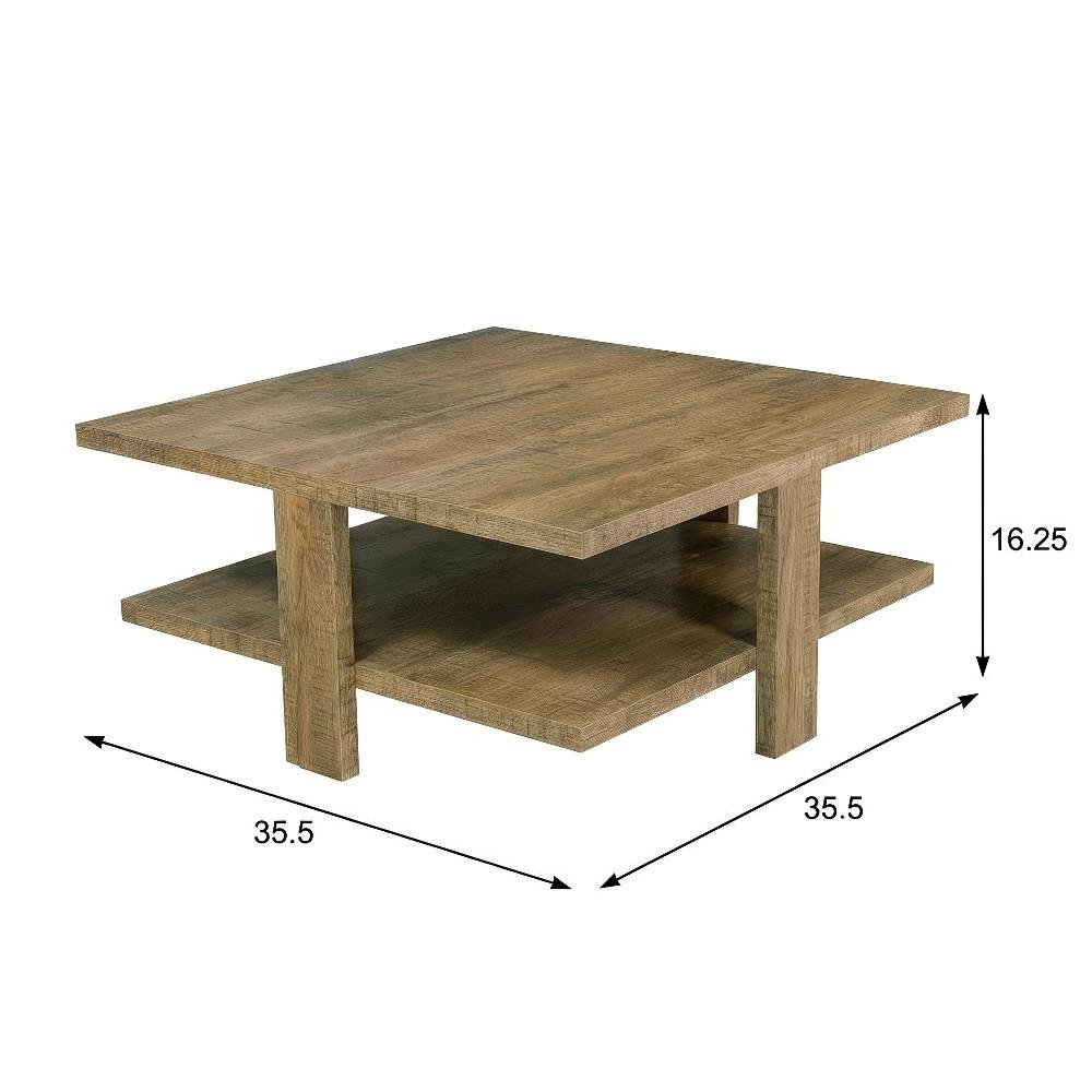 Round Mango Brown Coffee and End Table Set 2-Piece with Farmhouse Style. Picture 4