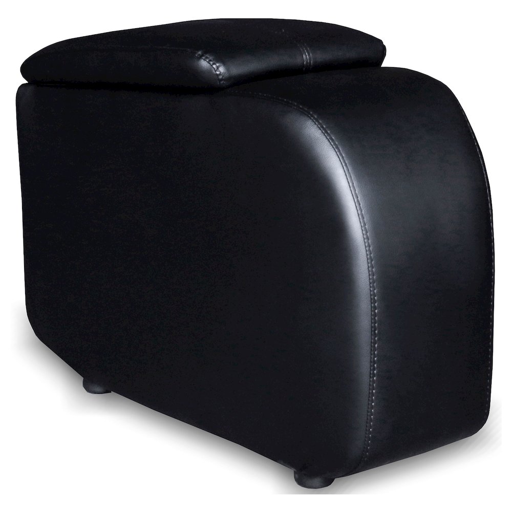 Cyrus Upholstered Home Theater Storage Wedge Console Black. Picture 1