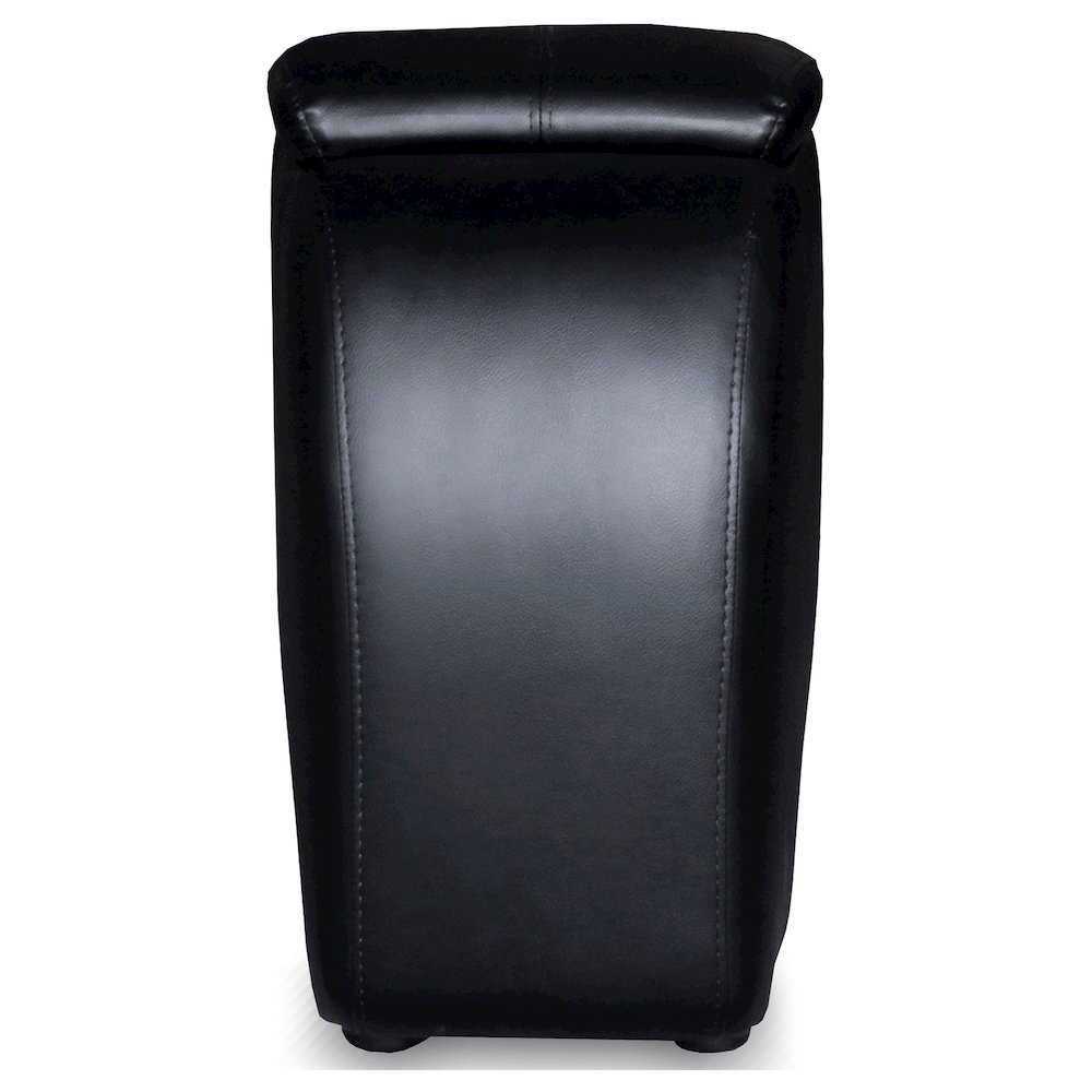 Cyrus Upholstered Home Theater Storage Wedge Console Black. Picture 3