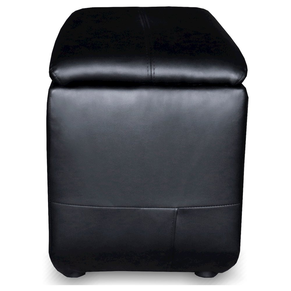 Cyrus Upholstered Home Theater Storage Wedge Console Black. Picture 4
