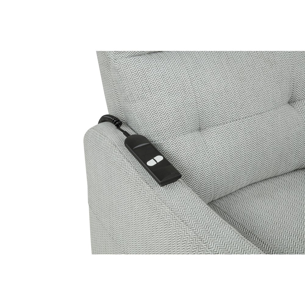 Dayes Upholstered Power Lift Recliner Chair Light Grey. Picture 12
