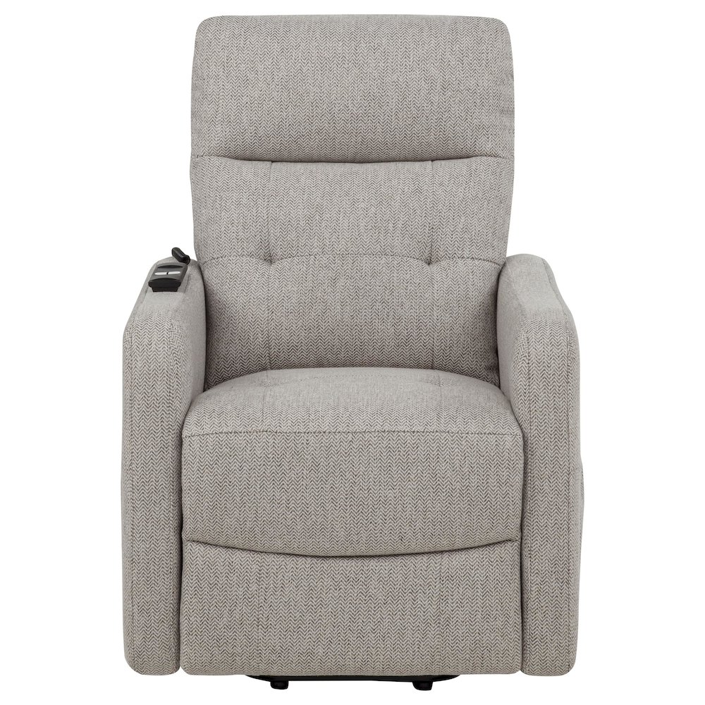 Dayes Upholstered Power Lift Recliner Chair Taupe. Picture 8
