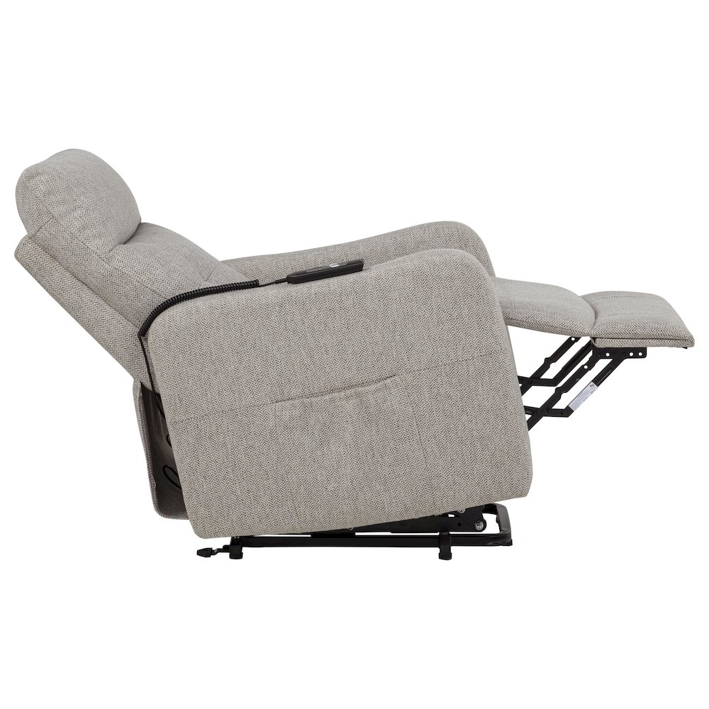 Dayes Upholstered Power Lift Recliner Chair Taupe. Picture 13