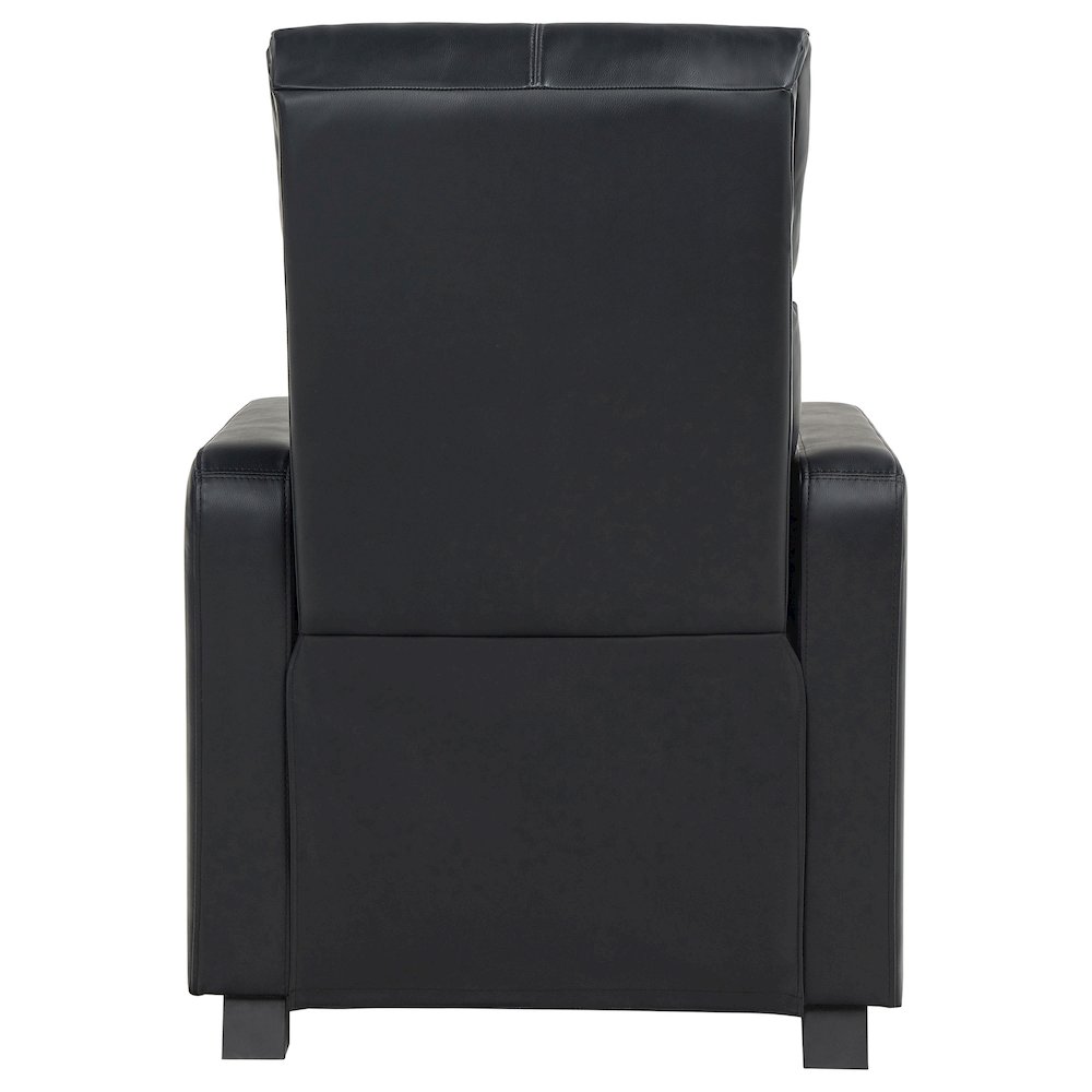 Toohey Upholstered Home Theater Push Back Recliner Black. Picture 8