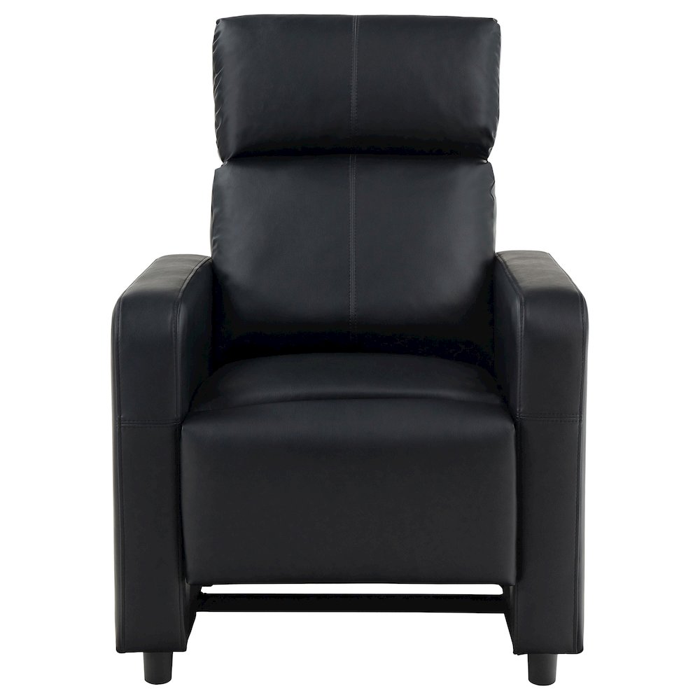 Toohey Upholstered Tufted Recliner Living Room Set Black. Picture 6