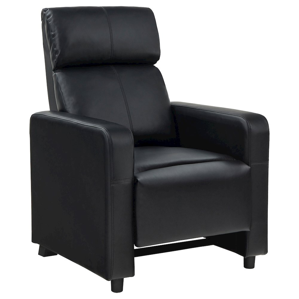 Toohey Upholstered Tufted Recliner Living Room Set Black. Picture 3