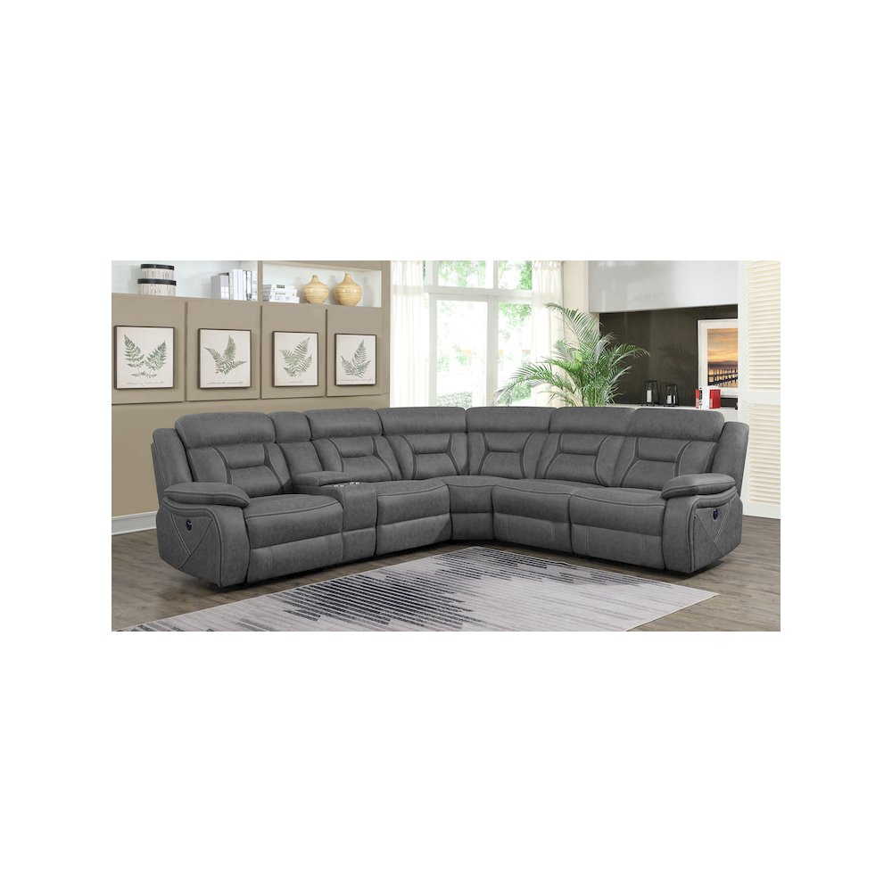 Higgins Upholstered Wedge Grey. Picture 6