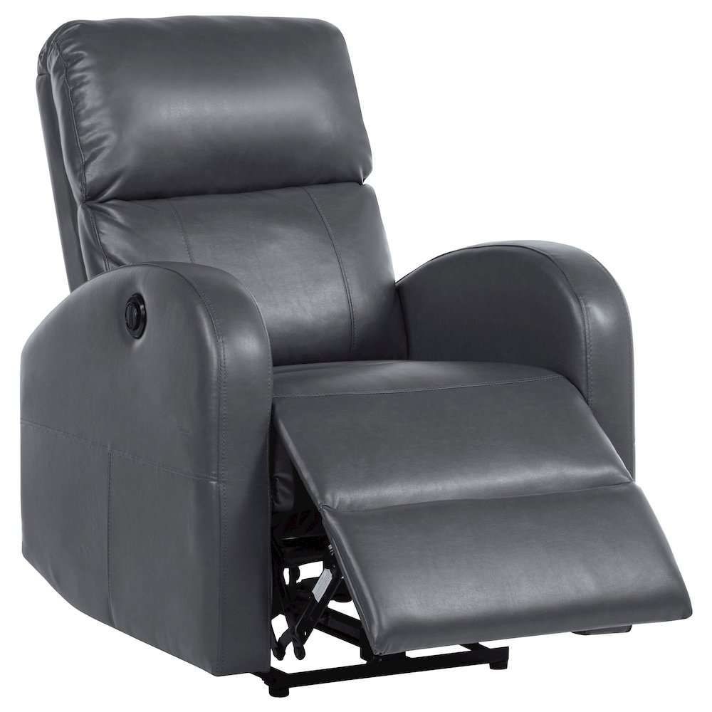 Grant Upholstered Power Recliner Chair Grey. Picture 1