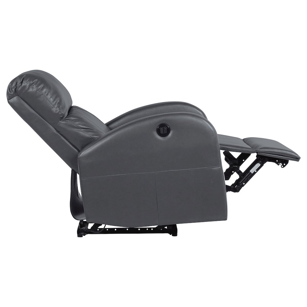 Grant Upholstered Power Recliner Chair Grey. Picture 7
