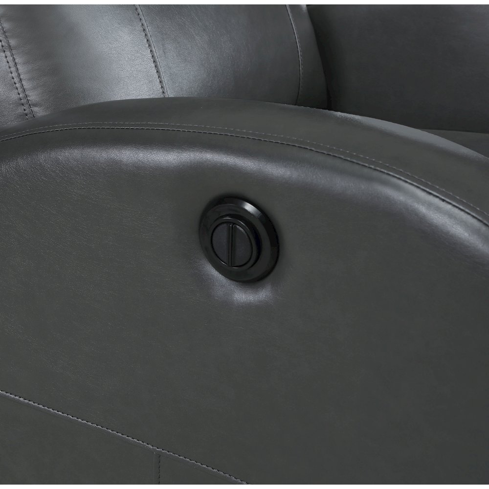 Grant Upholstered Power Recliner Chair Grey. Picture 11