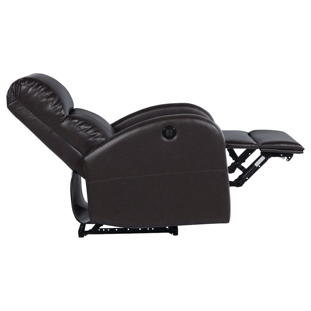 Grant Upholstered Power Recliner Chair Brown. Picture 7