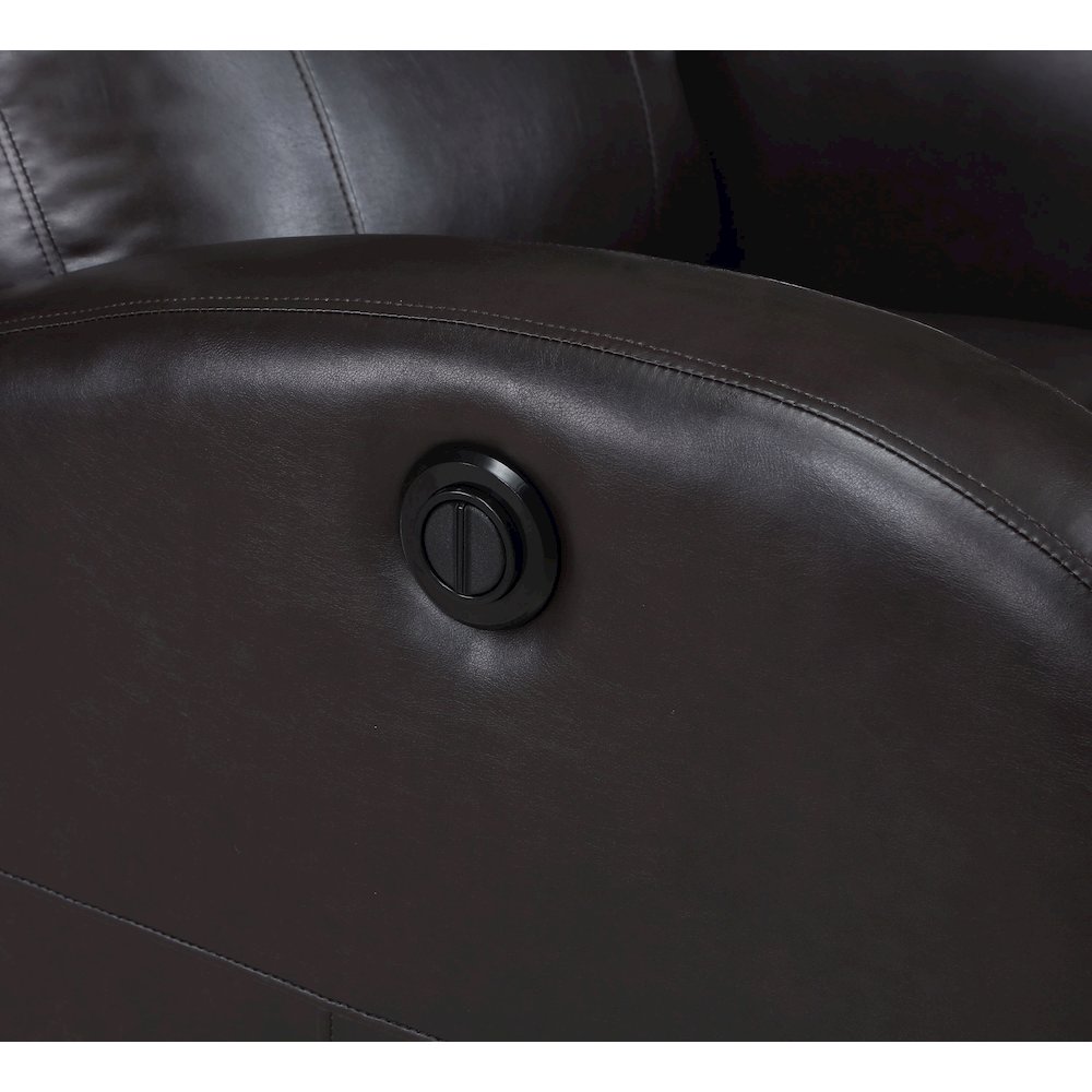 Grant Upholstered Power Recliner Chair Brown. Picture 11