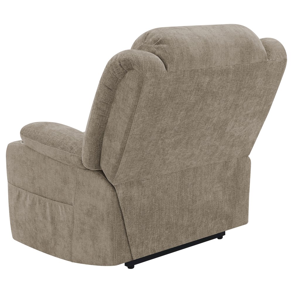 Houston Upholstered Power Lift Recliner Chair Camel. Picture 8