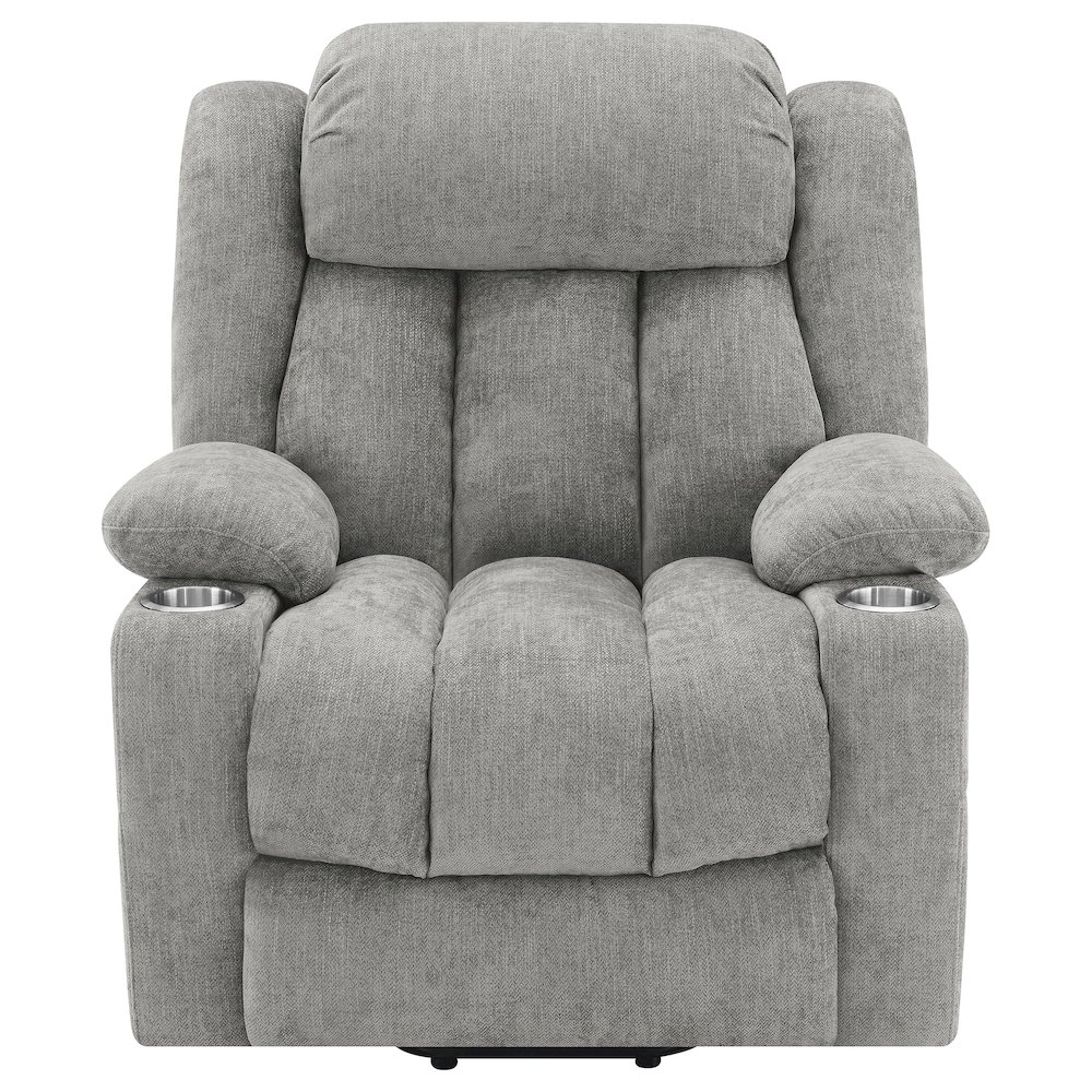 Houston Upholstered Power Lift Recliner Grey. Picture 5