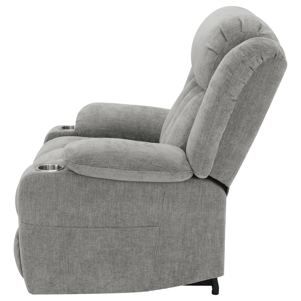 Houston Upholstered Power Lift Recliner Grey. Picture 7