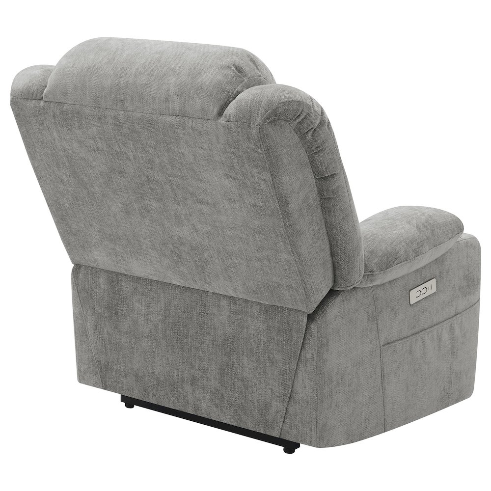 Houston Upholstered Power Lift Recliner Grey. Picture 9