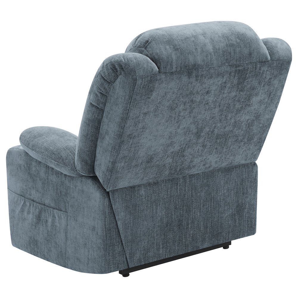 Houston Upholstered Power Lift Recliner Slate Blue. Picture 8
