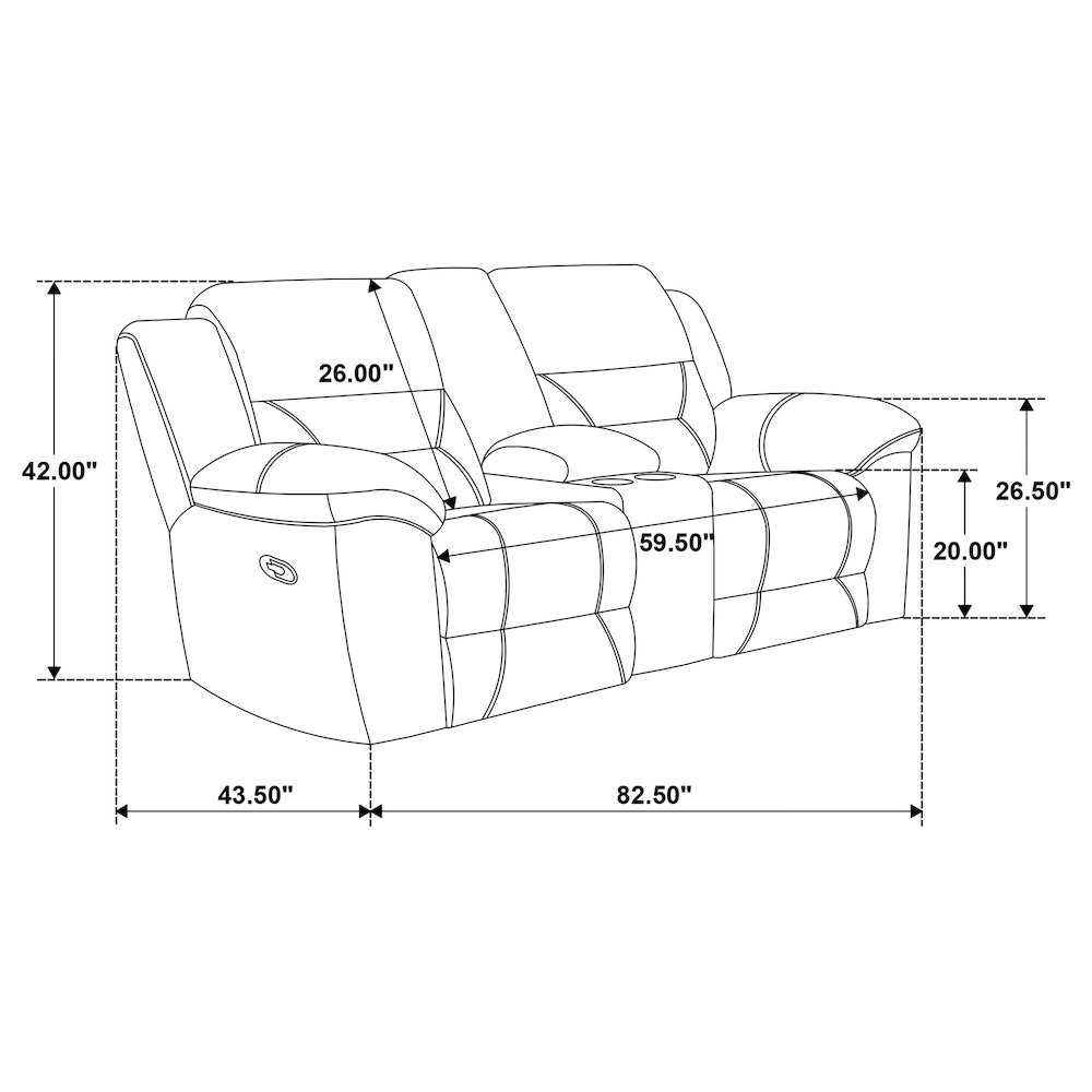 Gilson 3-piece Chenille Upholstered Sofa Set Grey. Picture 18