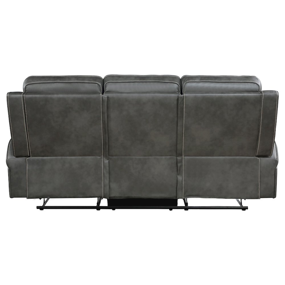 Raelynn Upholstered Track Arm Motion Sofa Grey. Picture 6