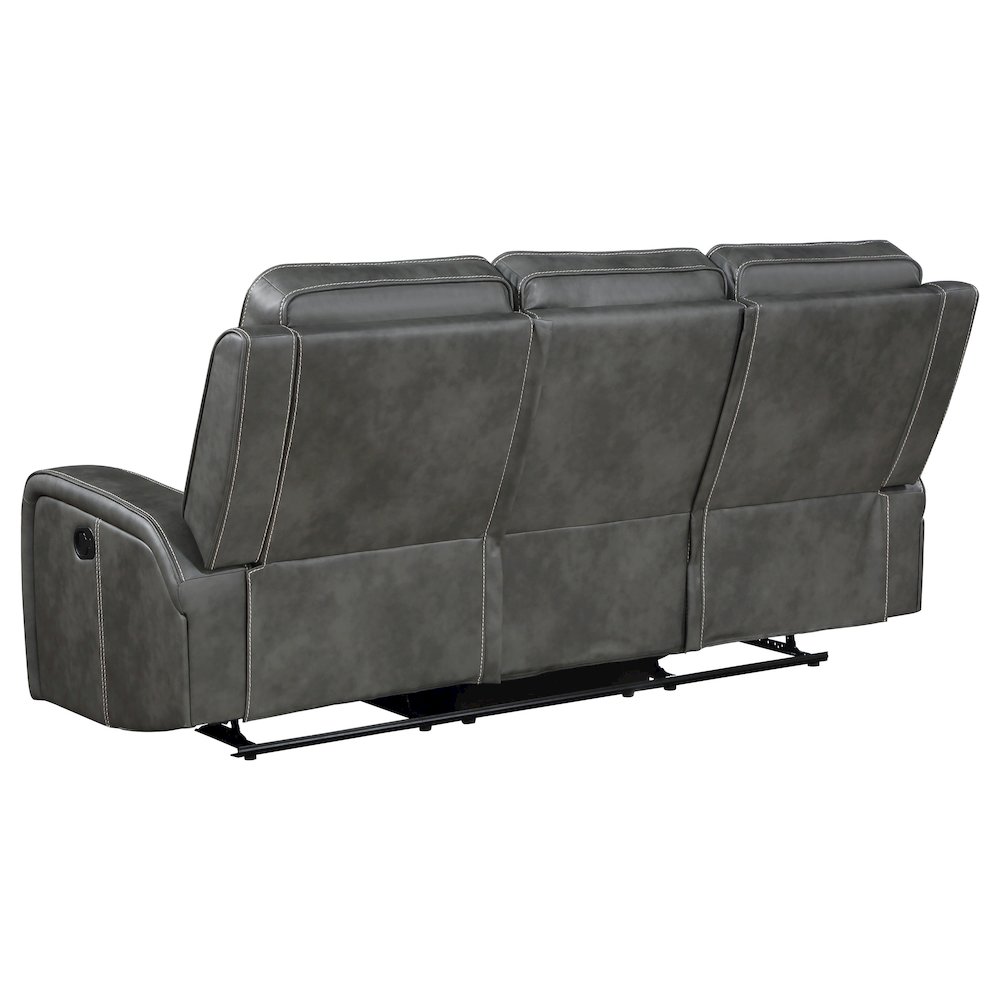 Raelynn 3-piece Upholstered Reclining Sofa Set Grey. Picture 4