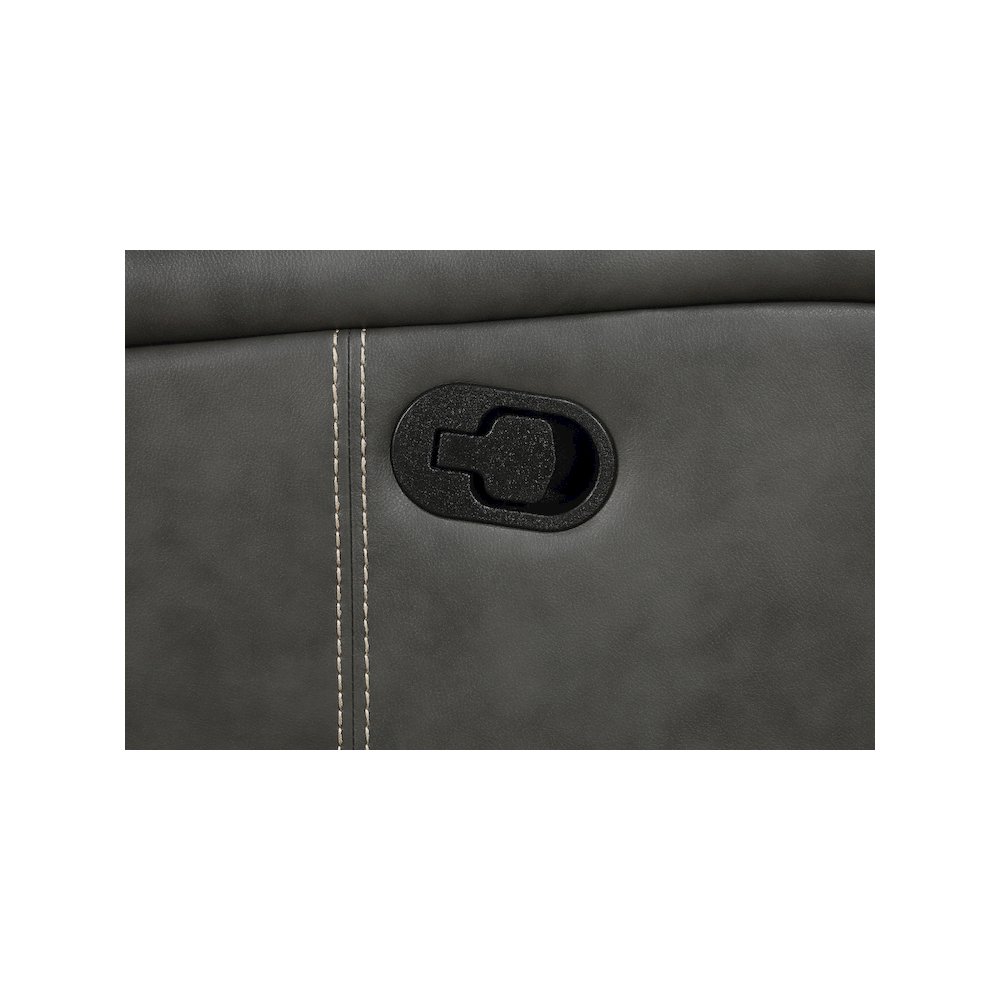 Raelynn Upholstered Track Arm Recliner Grey. Picture 13