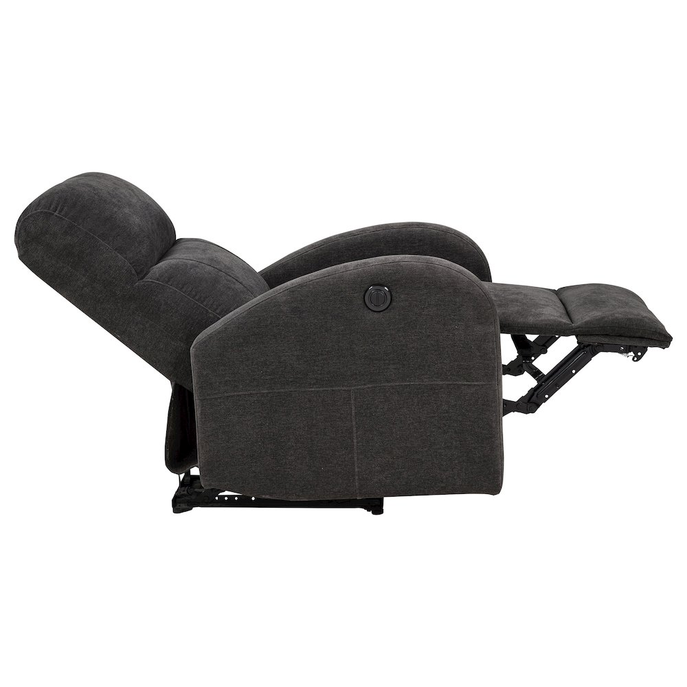 Grant Fabric Upholstered Power Recliner Chair Charcoal Grey. Picture 7
