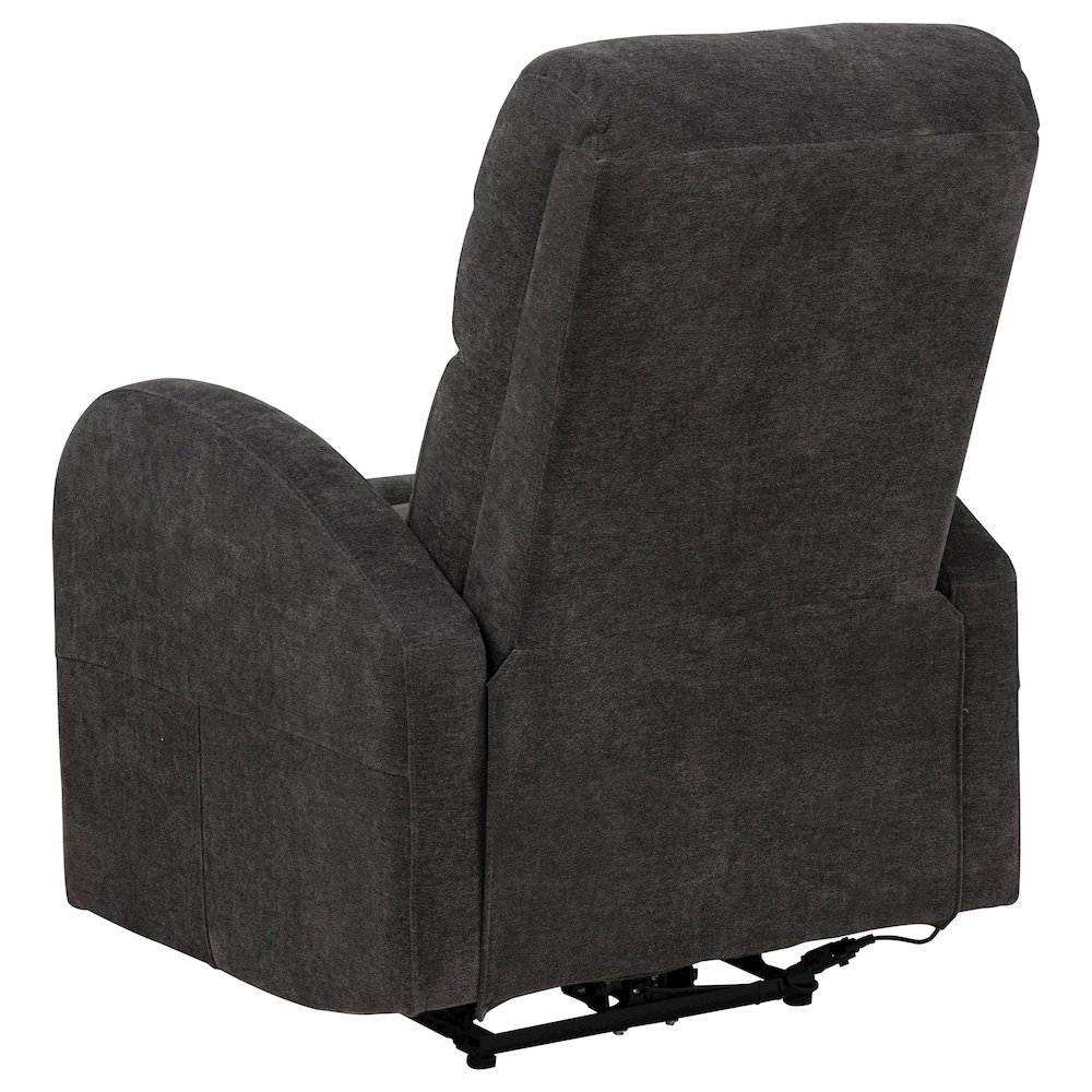 Grant Fabric Upholstered Power Recliner Chair Charcoal Grey. Picture 8