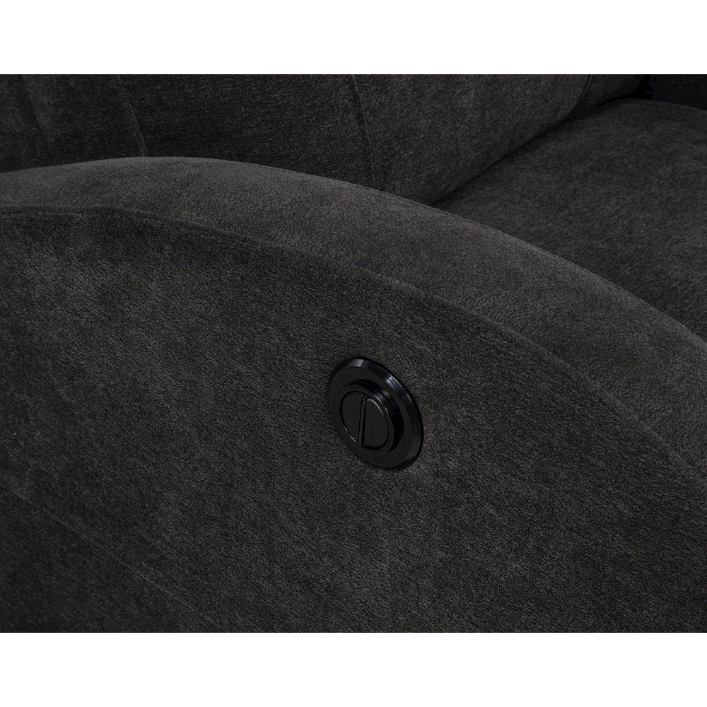 Grant Fabric Upholstered Power Recliner Chair Charcoal Grey. Picture 9