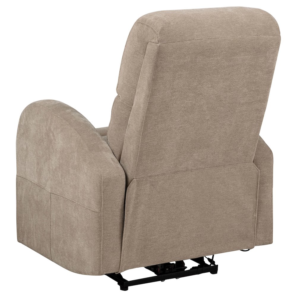 Grant Fabric Upholstered Power Recliner Chair Camel. Picture 8